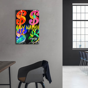 Alubild - Pop Art - Andy Geldzeichen