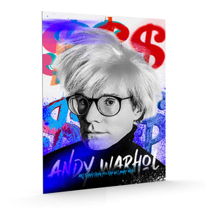 Alubild - Pop Art - Andy Porträt