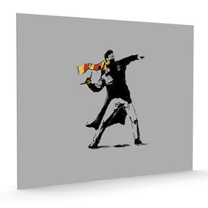 Alubild - Mann mit Fane