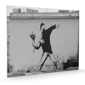 Alubild - Mann mit Blumen 2.0