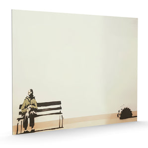 Alubild - Mann auf Parkbank