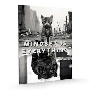 Alubild - Mindset Is Everything - Katze & Tiger