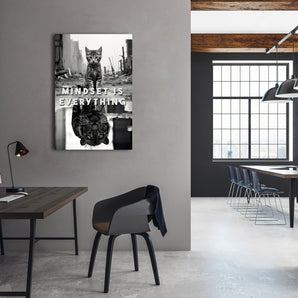 Alubild - Mindset Is Everything - Katze & Tiger