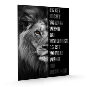 Alubild - Nicht aufgeben  - Löwe