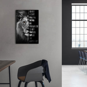Alubild - Nicht aufgeben  - Löwe