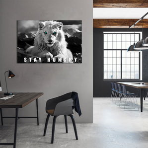 Alubild - Stay Hungry - White Lion