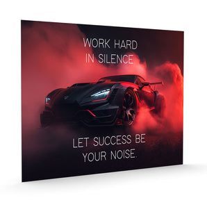 Alubild - Work hard red car