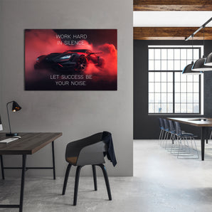 Alubild - Work hard red car