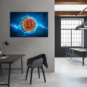 Alubild - Bitcoin BTC auf Hauptplatine