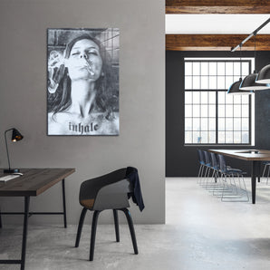 Glasbild - Inhale