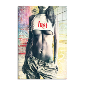 Glasbild - Lust Leinwand