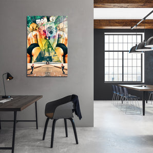 Glasbild - Monkey business