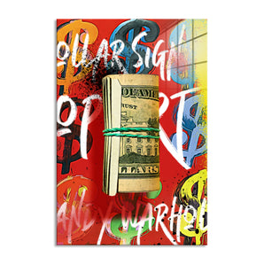 Glasbild - Pop Art - Andy Dollar