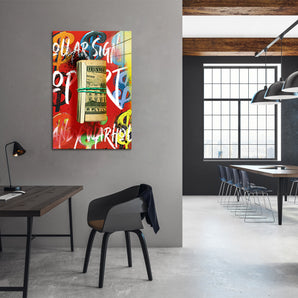 Glasbild - Pop Art - Andy Dollar