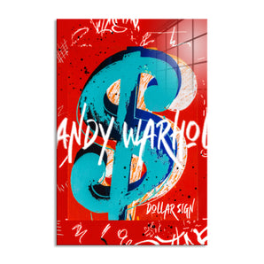 Glasbild - Pop Art - Andy Geld