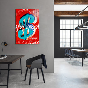 Glasbild - Pop Art - Andy Geld