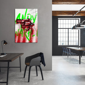 Glasbild - Pop Art - Andy Waffe