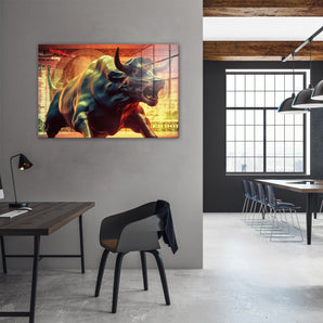 Glasbild - Stock market bull