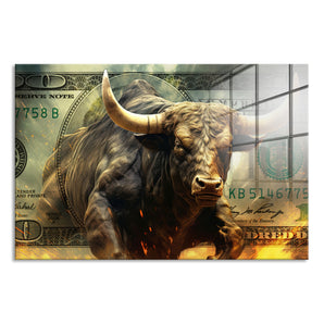 Glasbild - Bull Money
