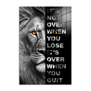 Glasbild - Don't quit - Lion