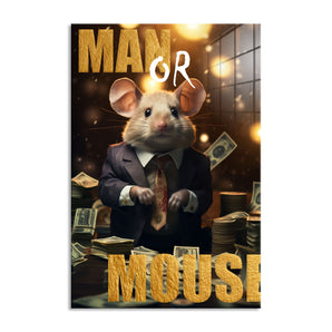 Glasbild - Man or Mouse