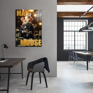 Glasbild - Man or Mouse