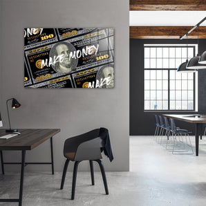 Glasbild - Make Money