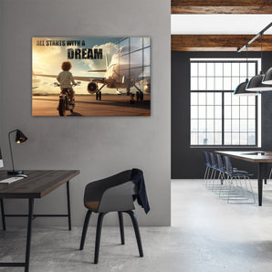 Glasbild - Child's dream Jet