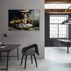 Glasbild - Get rich or die