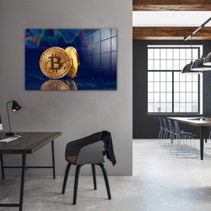 Glasbild - Bitcoin BTC