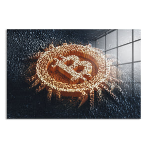 Glasbild - Bitcoin BTC