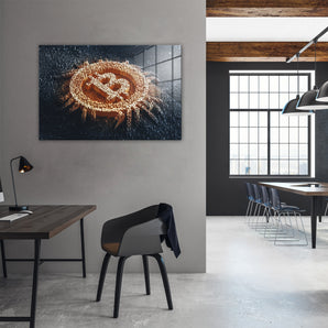 Glasbild - Bitcoin BTC