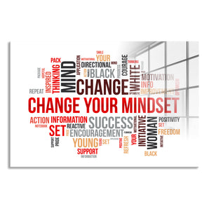 Glasbild - Mindset Motivaton