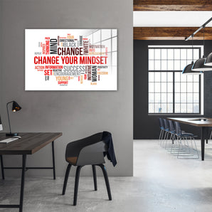 Glasbild - Mindset Motivaton