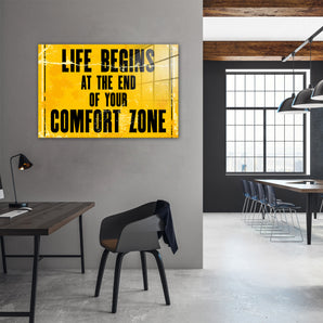 Glasbild - Komfortzone Motivaton