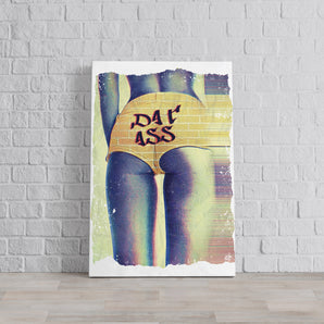 Leinwandbild - Dat Ass white