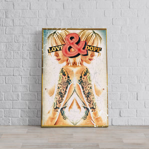 Leinwandbild - Love and Dope