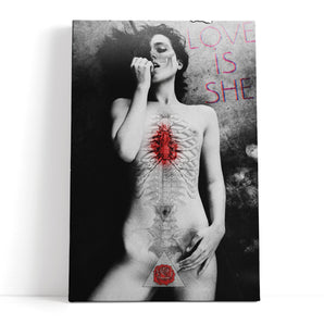 Leinwandbild - Love is she