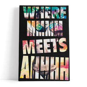 Leinwandbild - Where Mmm meets Ahhh black