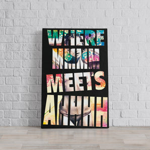 Leinwandbild - Where Mmm meets Ahhh black