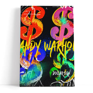 Leinwandbild - Pop Art - Andy Geldzeichen