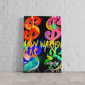 Leinwandbild - Pop Art - Andy Geldzeichen