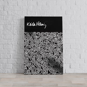 Leinwandbild - Pop Art - Keith Scribble Menschen I