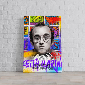 Leinwandbild - Pop Art - Keith Porträt