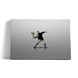 Leinwandbild - Mann mit Blumen 3.0