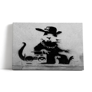 Leinwandbild - Hamster mit Musik Box