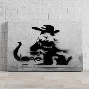 Leinwandbild - Hamster mit Musik Box