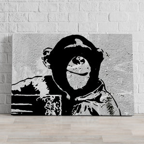 Leinwandbild - Lächelnder Affe