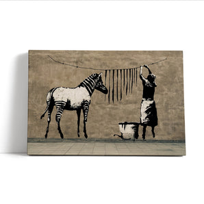 Leinwandbild - Zebrastreifen waschen