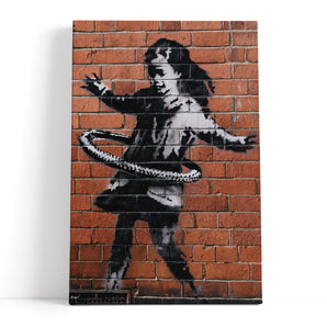 Leinwandbild - Mädchen mit Hulahoop